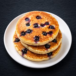Blueberry Pancakes on a Platter  