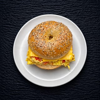 E6 Vegetable & American Cheese Omelet Sandwich